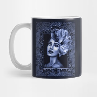 Blue Ladies Fine Art HomeDecor Wall Art Digital Prints Artwork Illustration Fine Mug